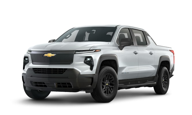 A left-facing three-quarter view of the 2024 Chevrolet Silverado EV