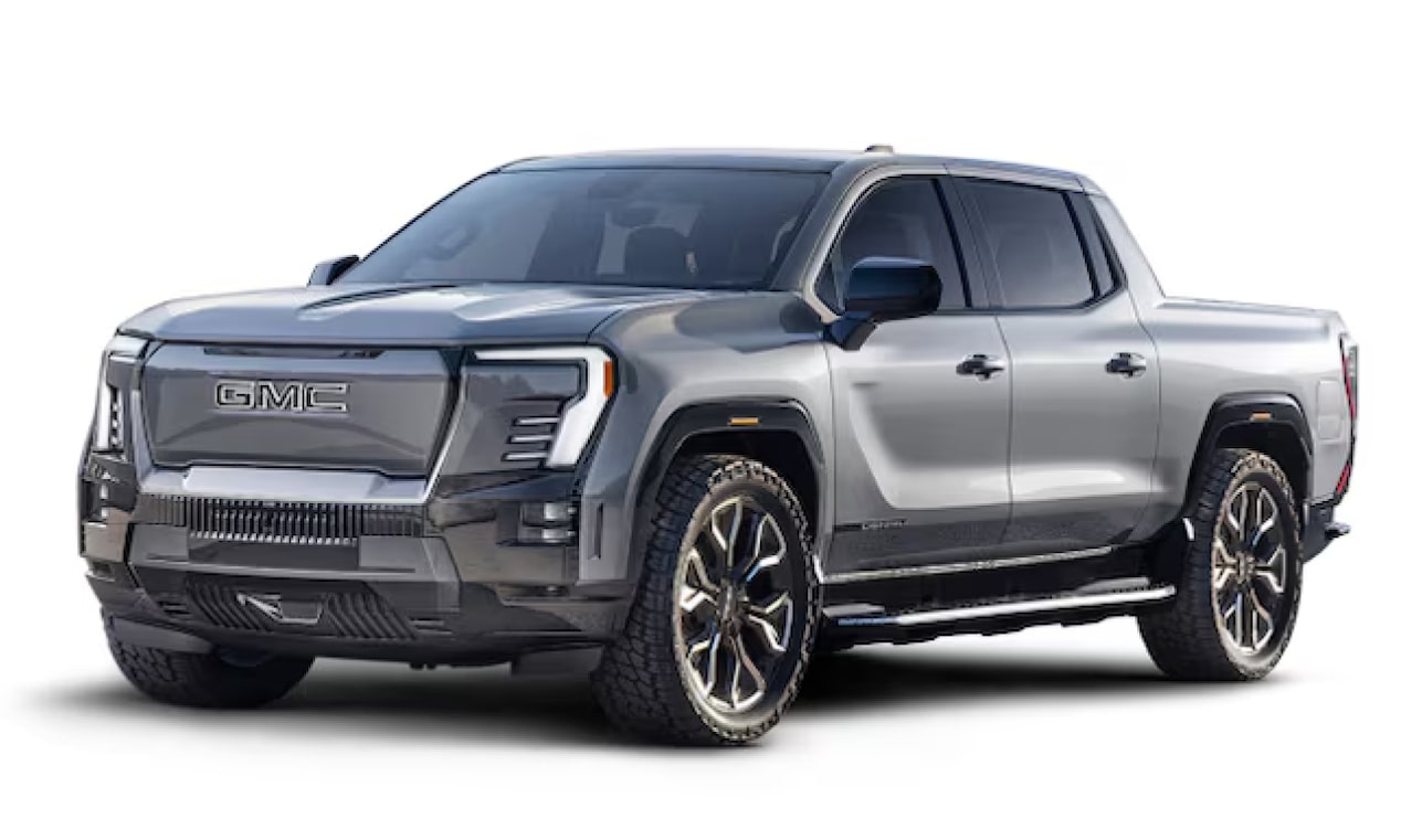 A left-facing quarter view of the 2024 GMC Sierra EV