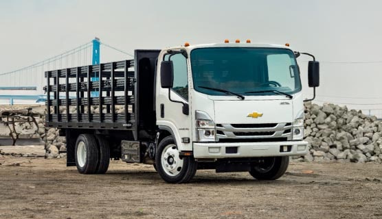 A Chevrolet Truck with Upfit at a Jobsite