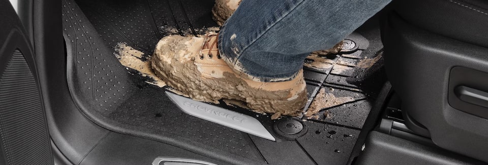 a muddy floormat