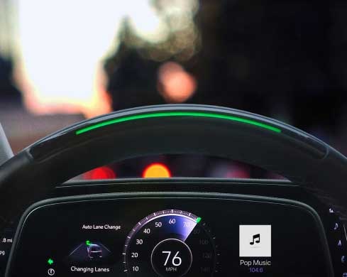 Close-up View of the SuperCruise Feature in a GM Vehicle